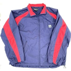 Vintage BMW Lifestyle Mens Md Full Zip Blue Red Stripe Water Resist track jacket