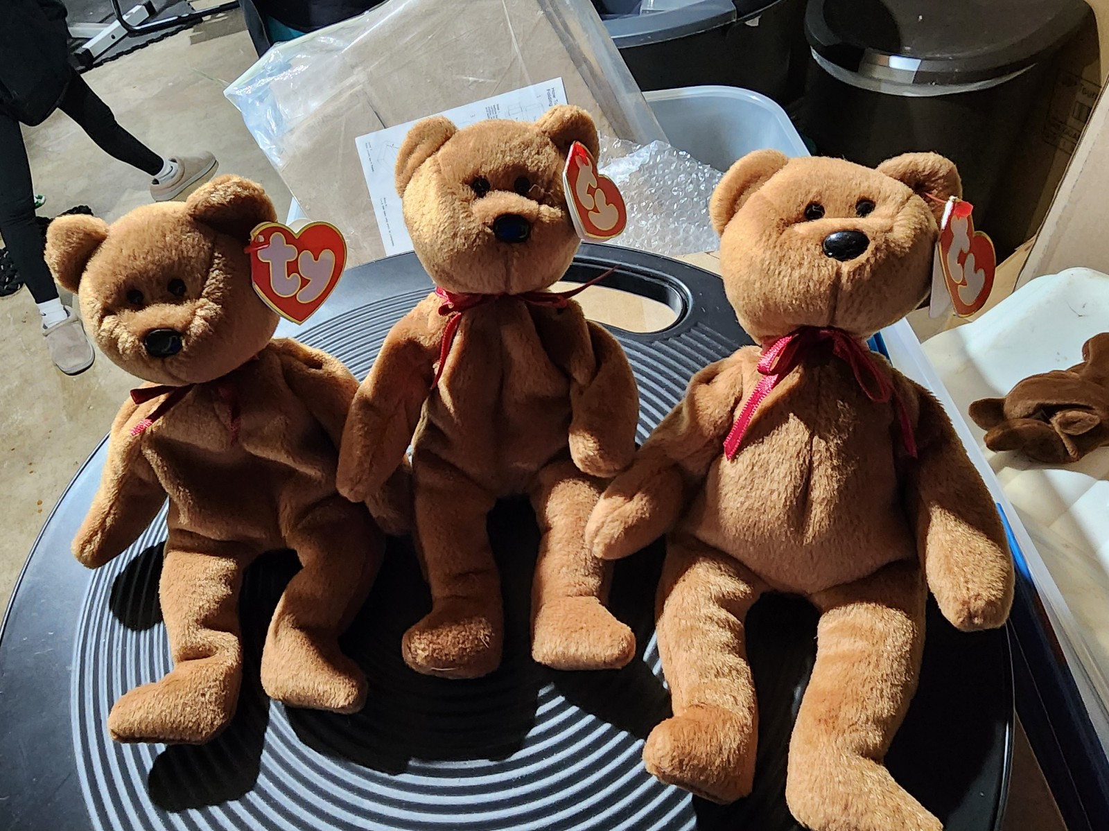 Ty Beanie 3/2 teddy, lizzie, waddles.