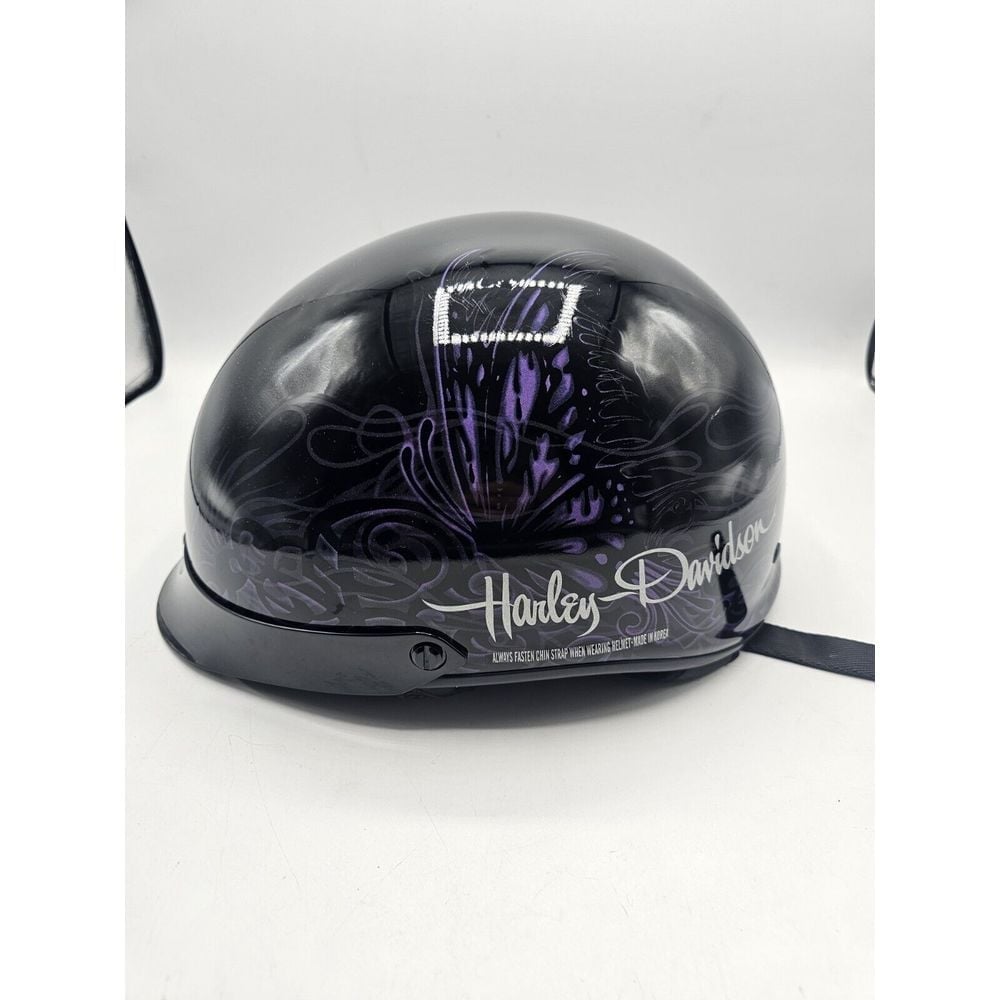 Harley Davidson L Motorcycle Helmet Large HD-J02 Ultra-Light Purple Butterfly