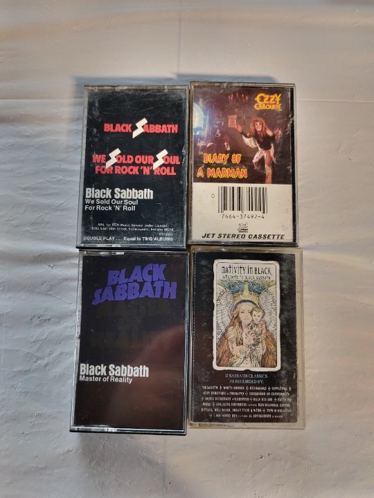 Ozzy Osbourne Black Sabbath 4 Cassette lot 80s Heavy Metal