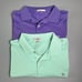 Peter Millar Mens Polo Shirt Lot of 2 Sz L Green Purple Golf Pullover