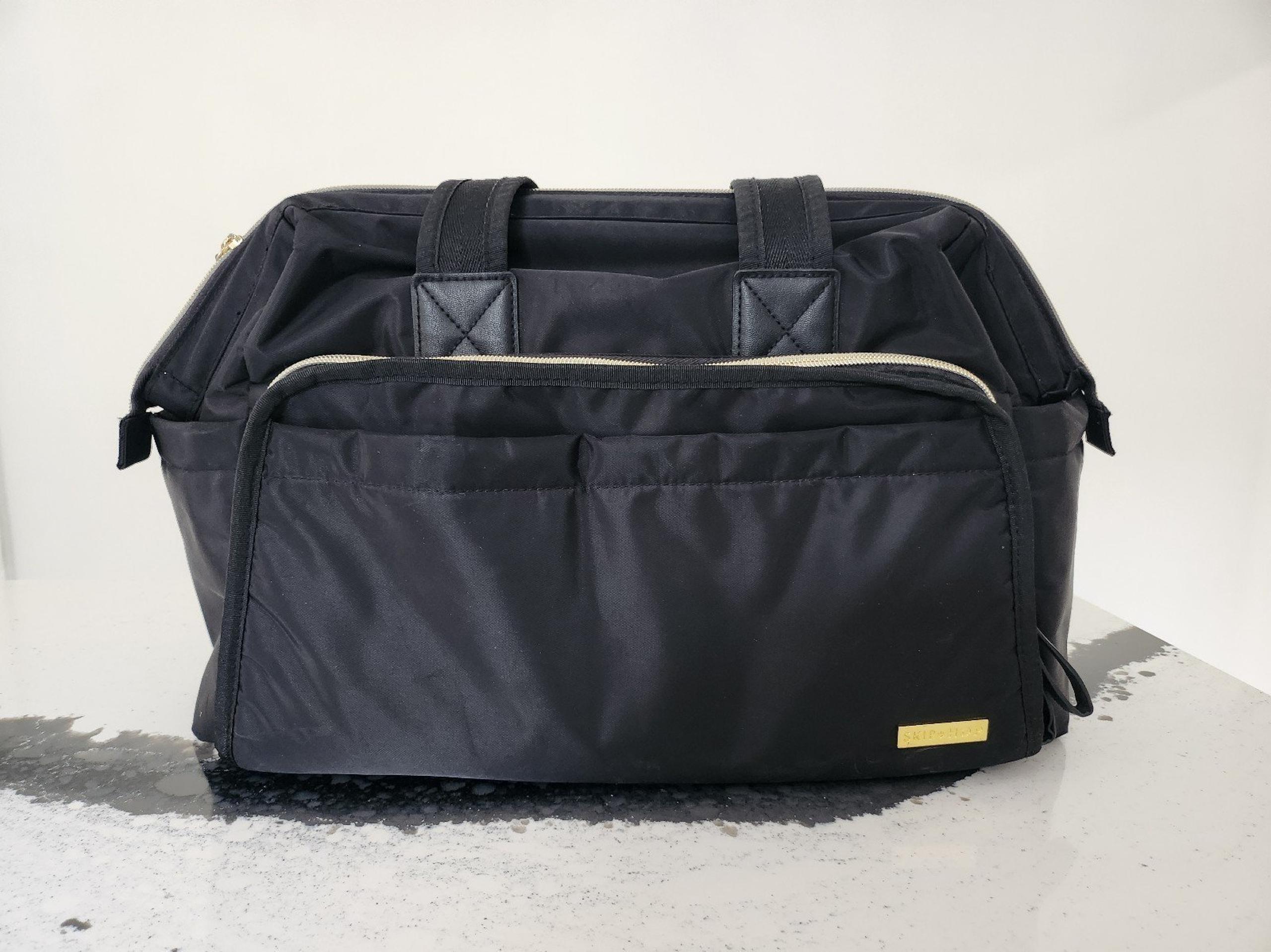 Skiphop Black Nylon Messenger Crossbody Diaper Bag
