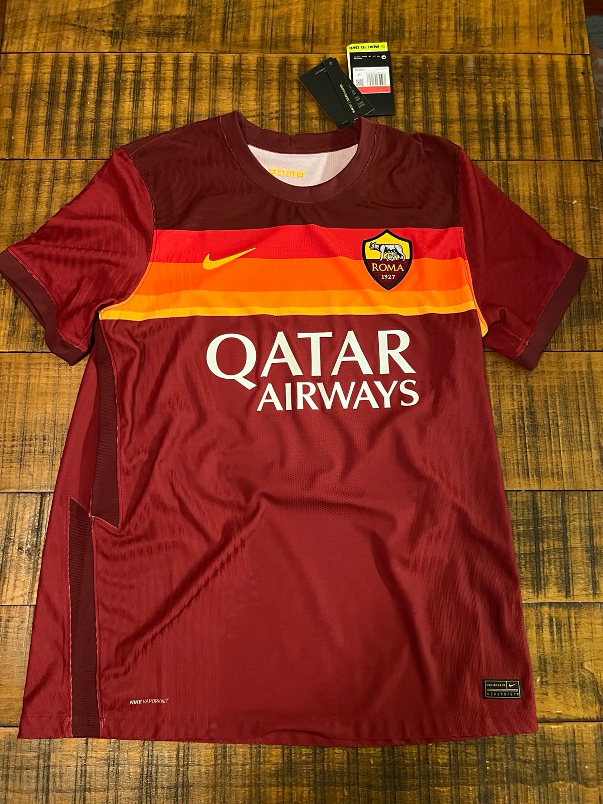 AS Roma Nike Authentic RARE 2020/2021 Vaporknit Soccer Jersey Mens Size L NWT