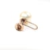 Solid 10K Yellow Gold Large 9mm White Pearl Screw Back Earrings
