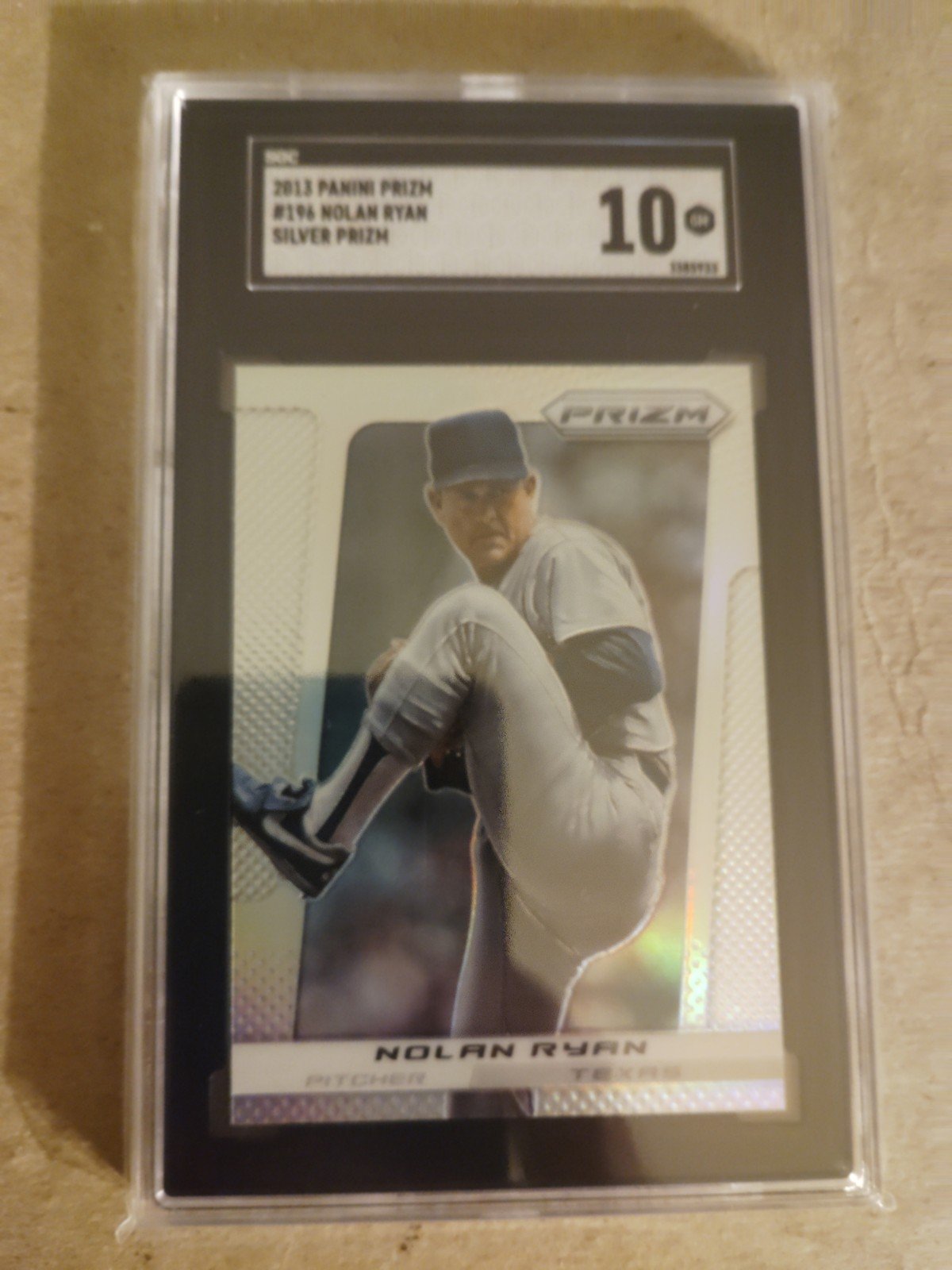 NOLAN RYAN 2013 PANINI PRISM SILVER PRISM TEXAS RANGERS SGC GEM MINT 10