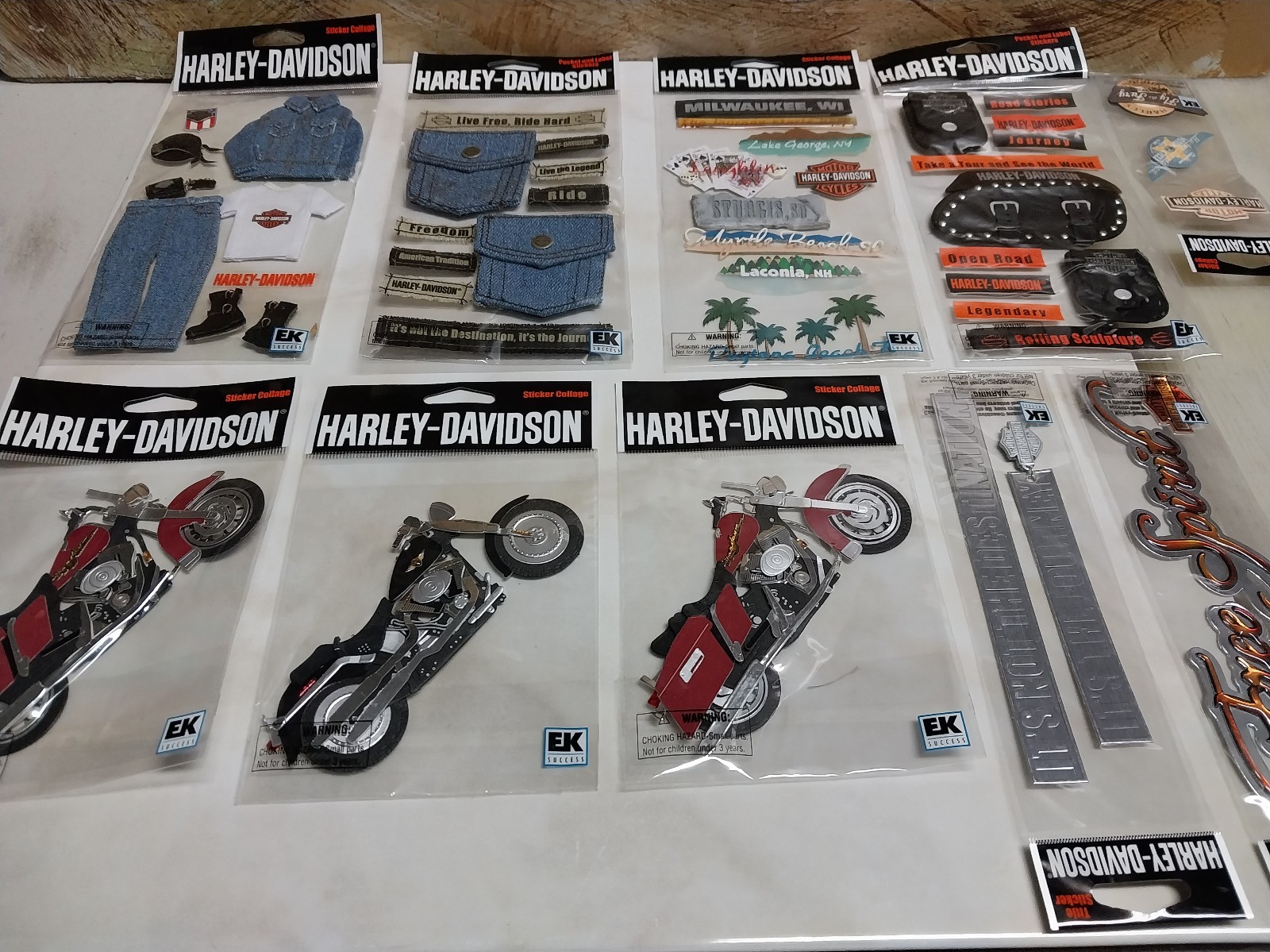 10 Harley Davidson Stickers NEW