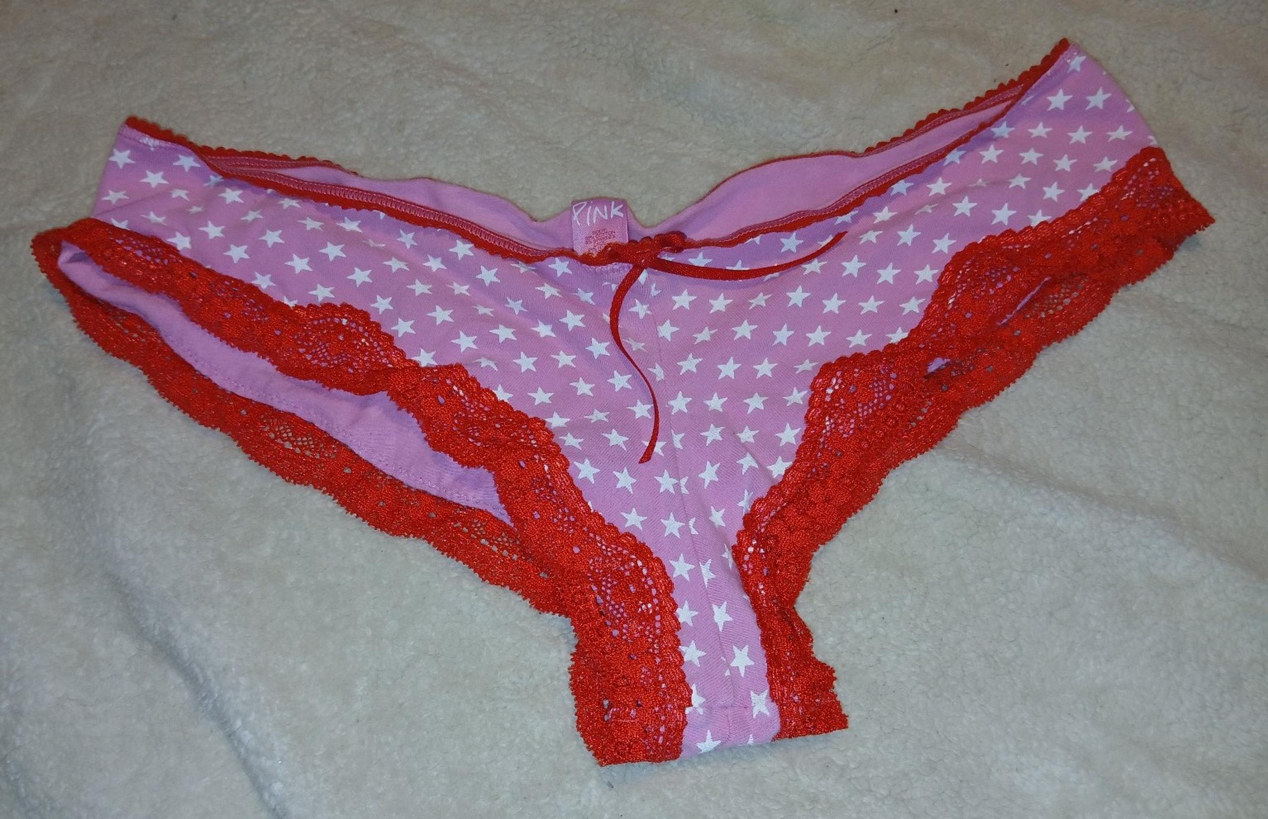 Rare vintage Y2K Victoria's secret PINK star lace panties medium