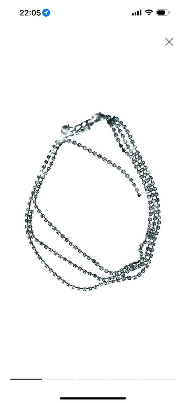 MM6 MAISON MARGIELA Pompon Strass Choker Necklace