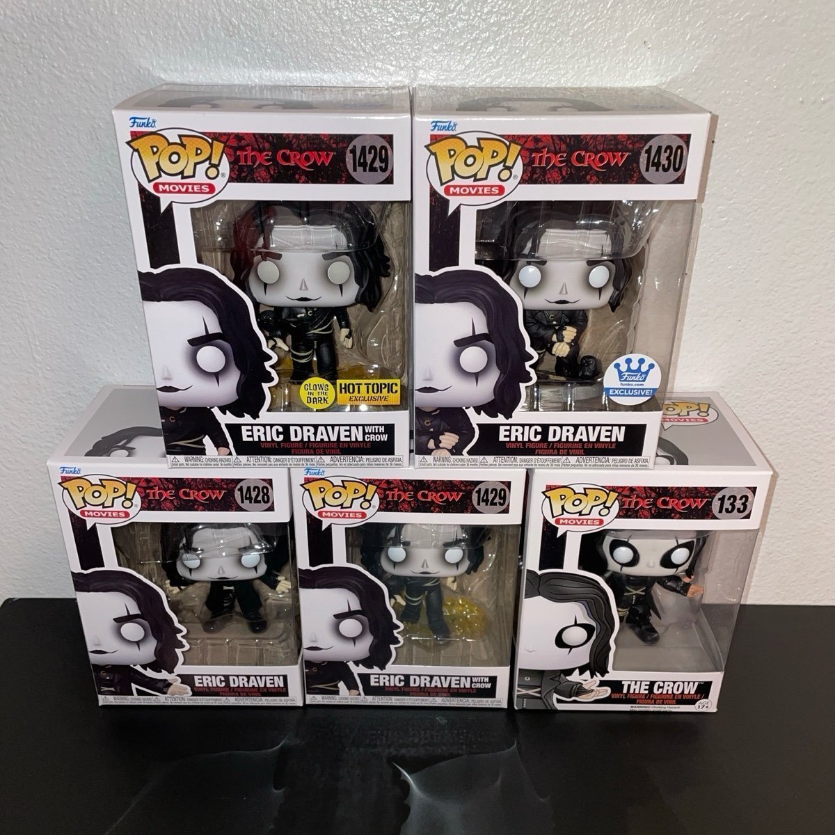 Exclusive Eric Draven The Crow Movies Funko Pop! Complete Set