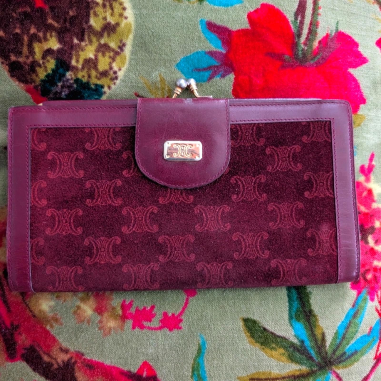 Celine Burgundy Wallet
