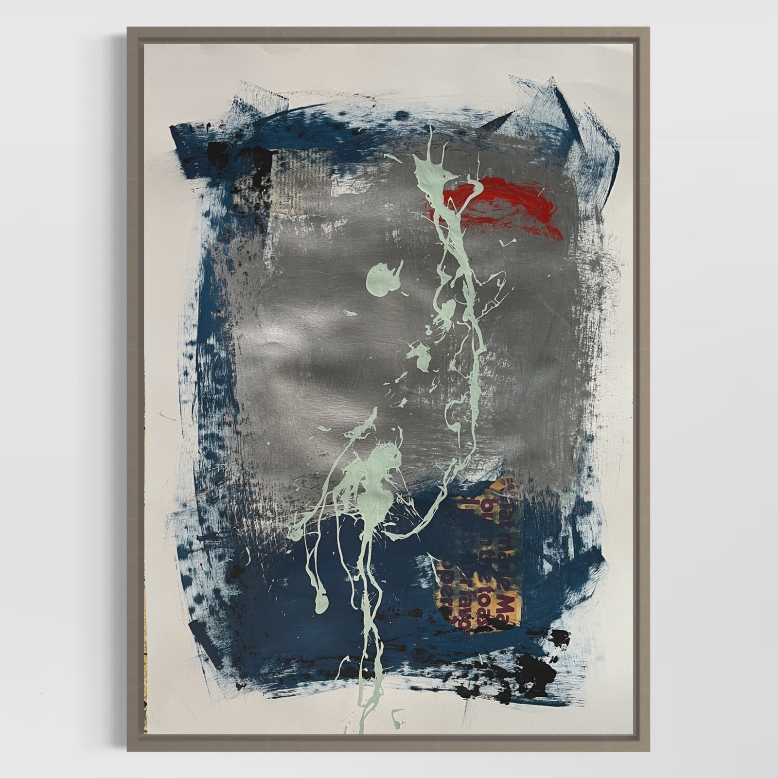 Original Mixed Media Abstract Art Painting 18x24 “Century Signed