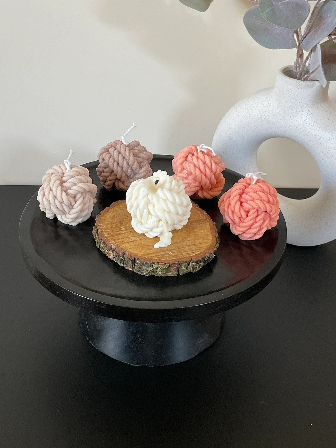 Yarn Ball Soy Wax Candle – Scented Pillar Candle