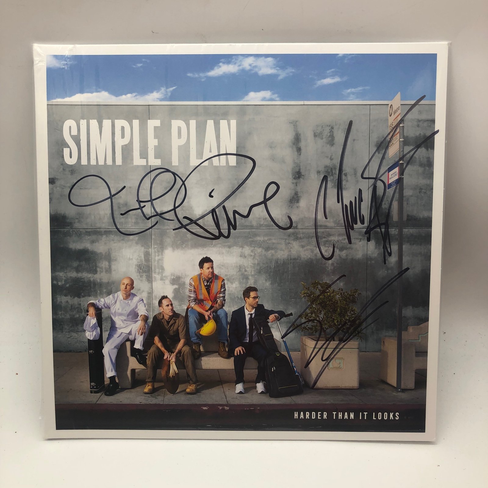 Simple Plan Harder Than It Looks SIGNED Yellow Translucent Vinyl Record LP /400