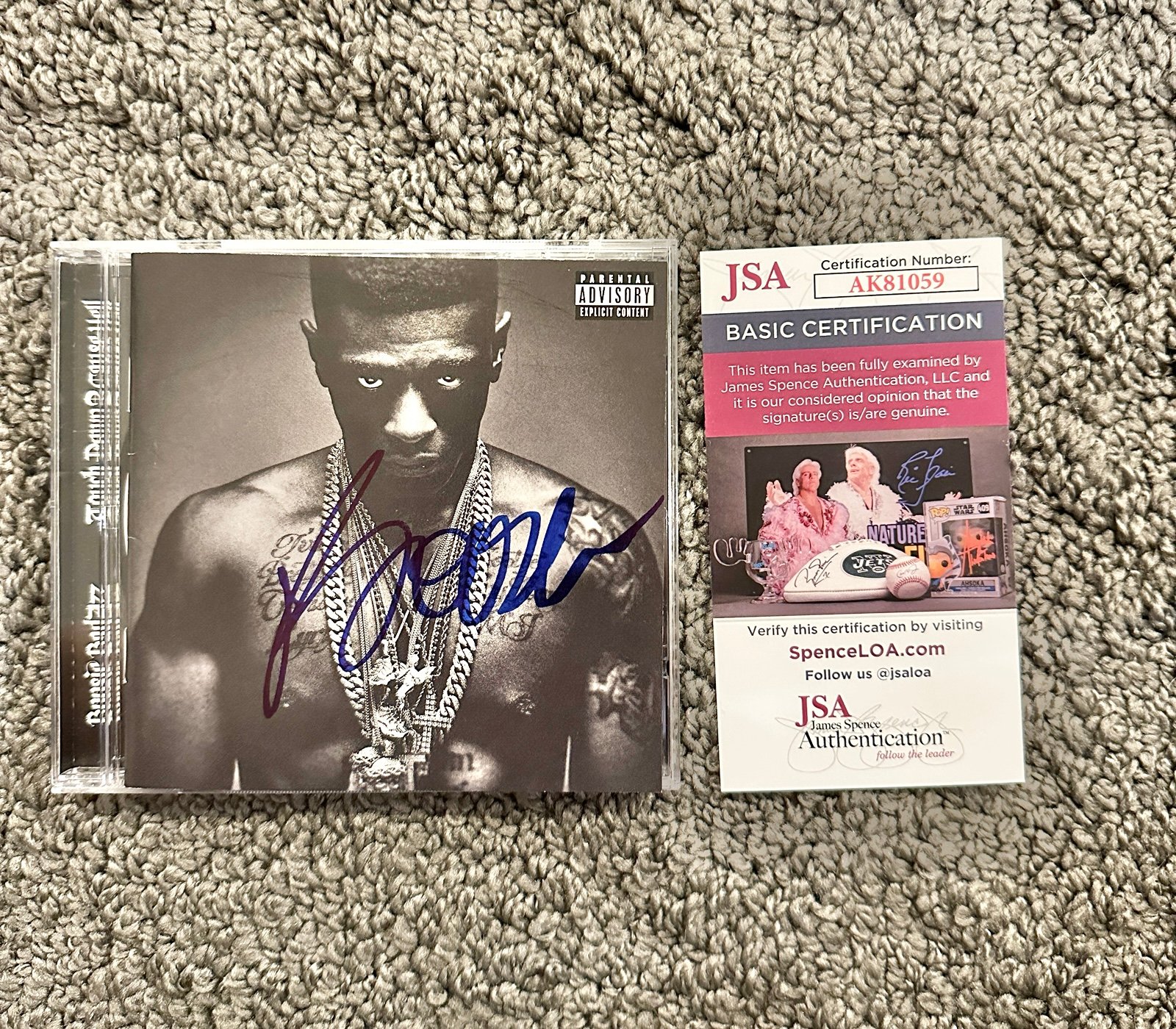 Boosie BadAzz Autograph Signed Cd Cover JSA Rap Hip Hop Young Thug Rick Ross