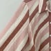 PEARL BY LELA ROSE Striped Linen Button Down Top Blush Multi Small