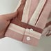 PEARL BY LELA ROSE Striped Linen Button Down Top Blush Multi Small