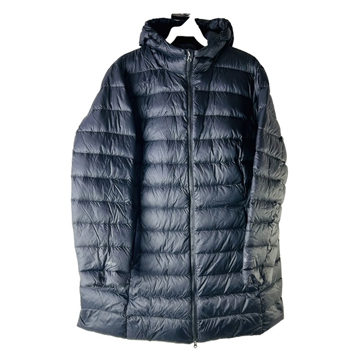 Eddie Bauer Womens 1XL EB 650 Goose Down Fill Quilted Hooded Puffer Coat Jacket
