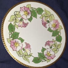 Rare Antique LDBC Flambeau France Limoges Hand Painted Porcelain Plate 8.5 L+