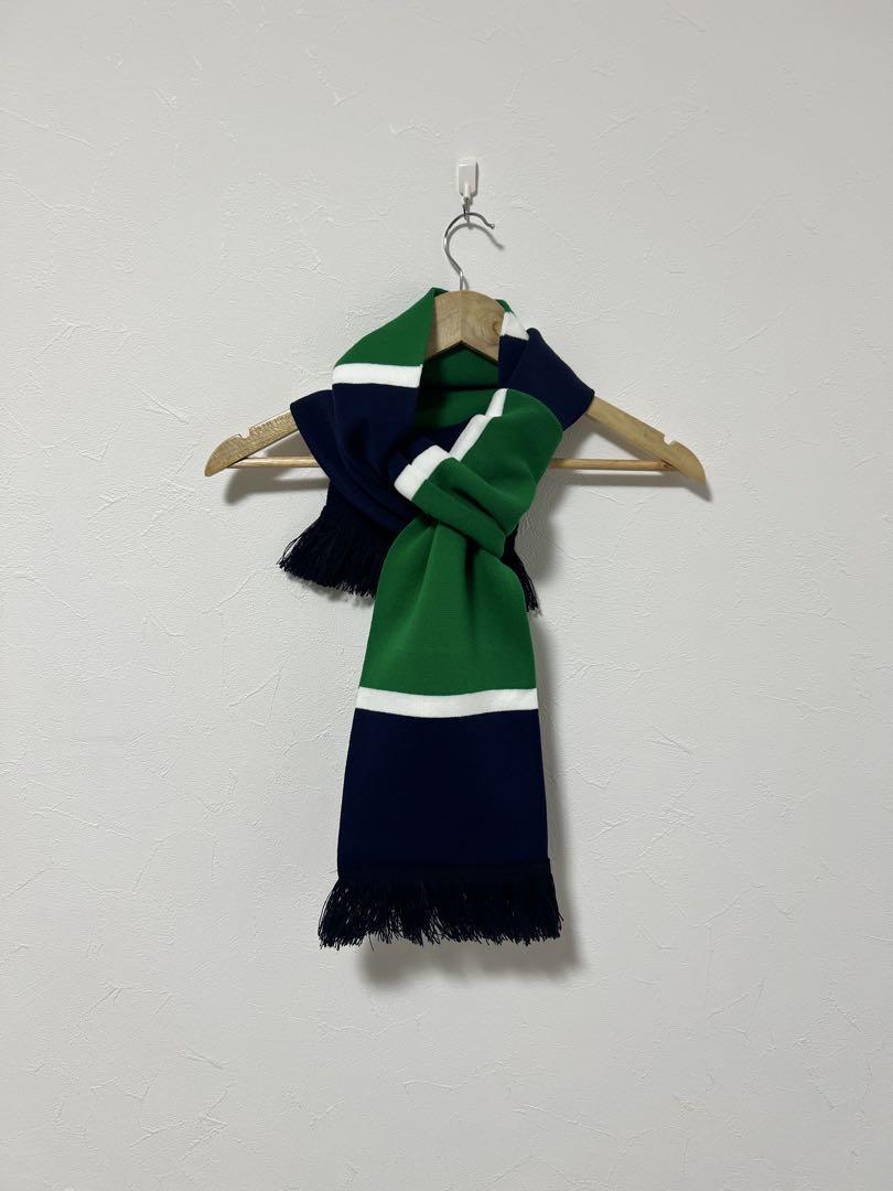 Striped Design Fringed Football Knit Scarf