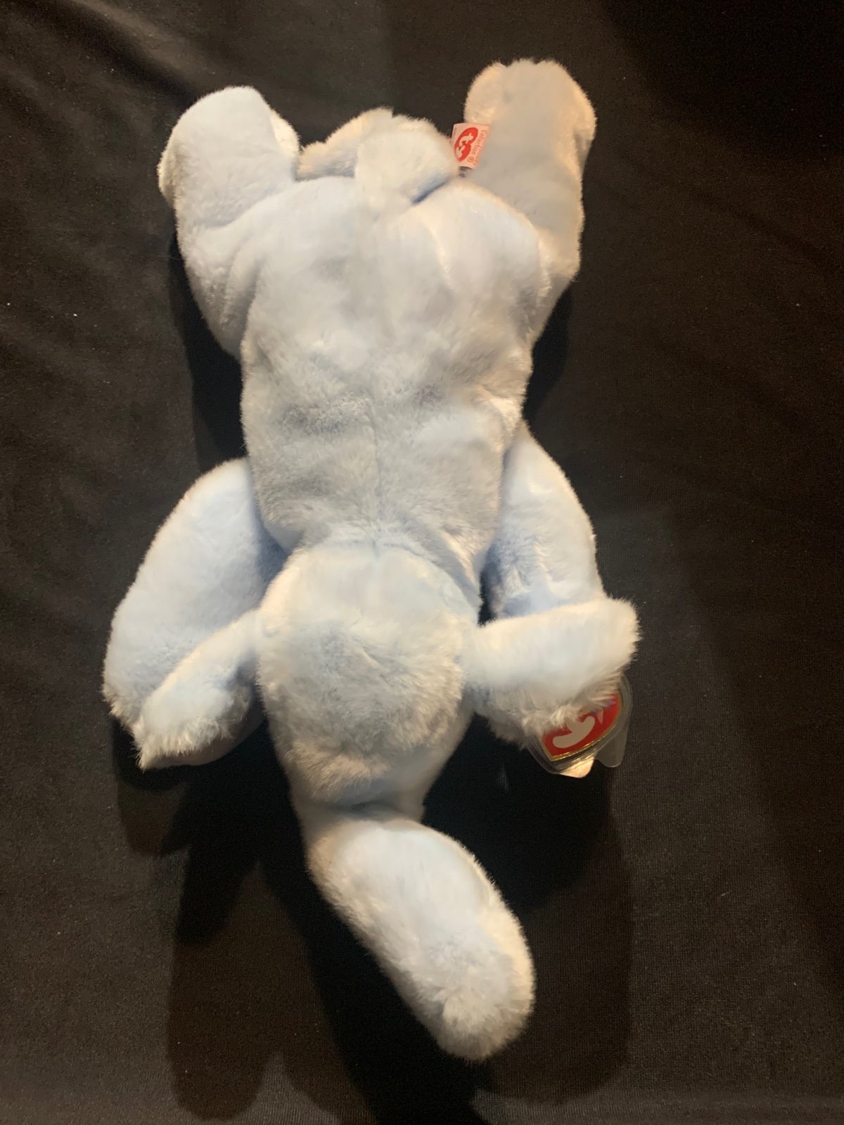 TY Beanie Buddy Light Blue Peanut Elephant 1999 Retired