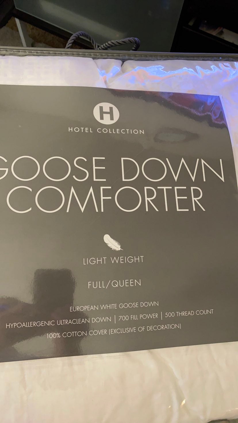 Hotel collection goose down comforter