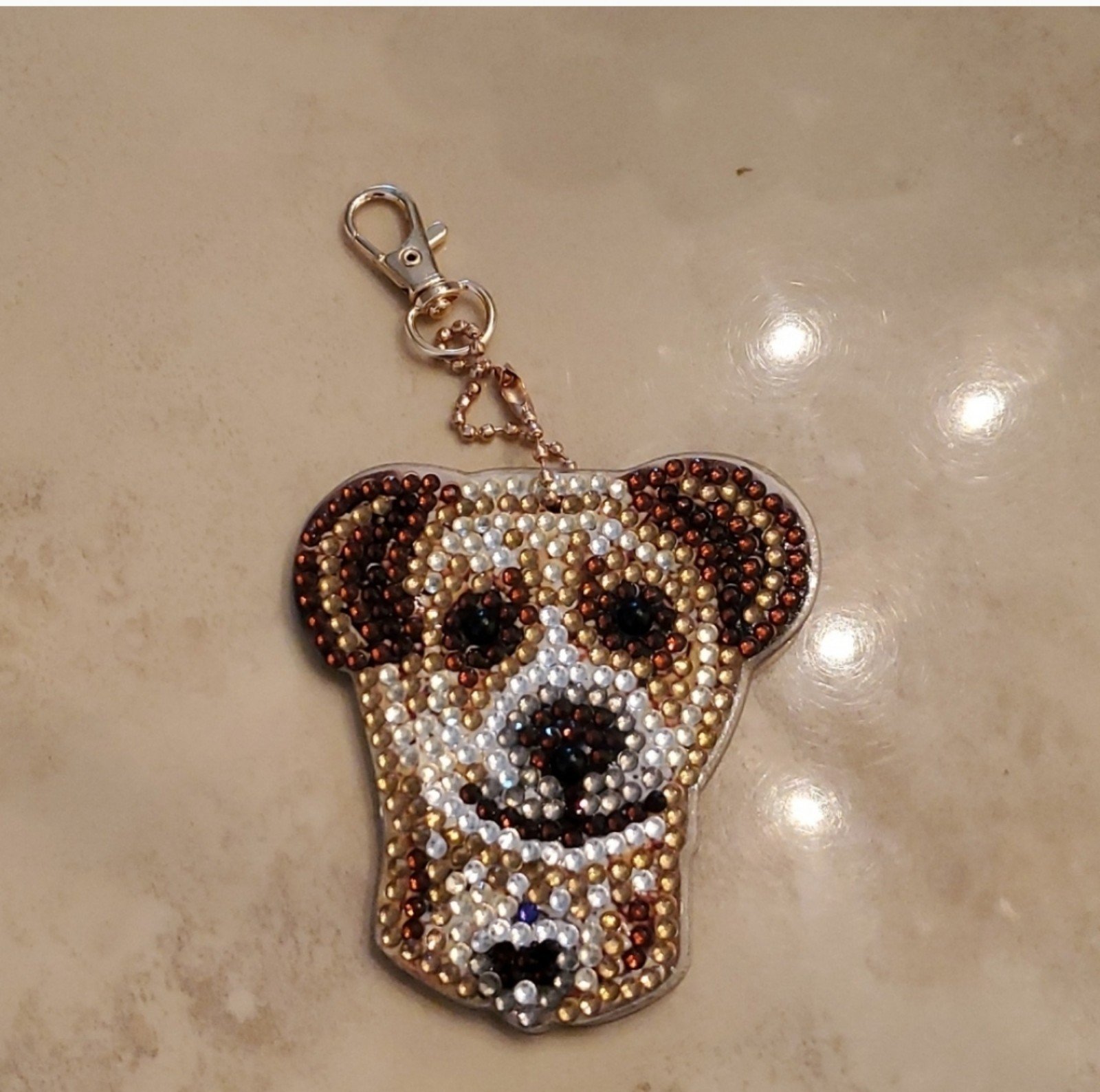 Jeweled Jack Russell Terrior Keychain nwot