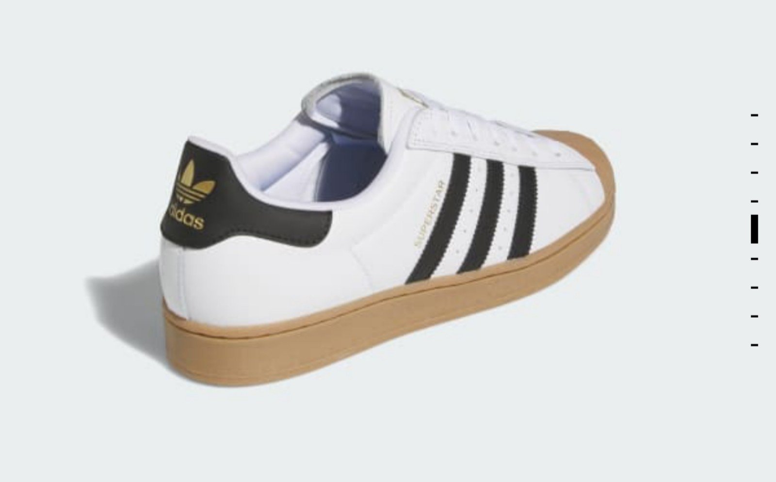 New Size 12 men's Adidas Superstar w/Gum shell