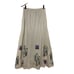Blue Fish Like Women's Small Off White Aline Maxi Skirt Art To wear Handprinted