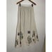 Blue Fish Like Women's Small Off White Aline Maxi Skirt Art To wear Handprinted