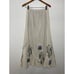 Blue Fish Like Women's Small Off White Aline Maxi Skirt Art To wear Handprinted