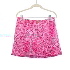 Lilly Pulitzer Colette Knit Skort Pink Pinata New Blooms in The Block Size 2