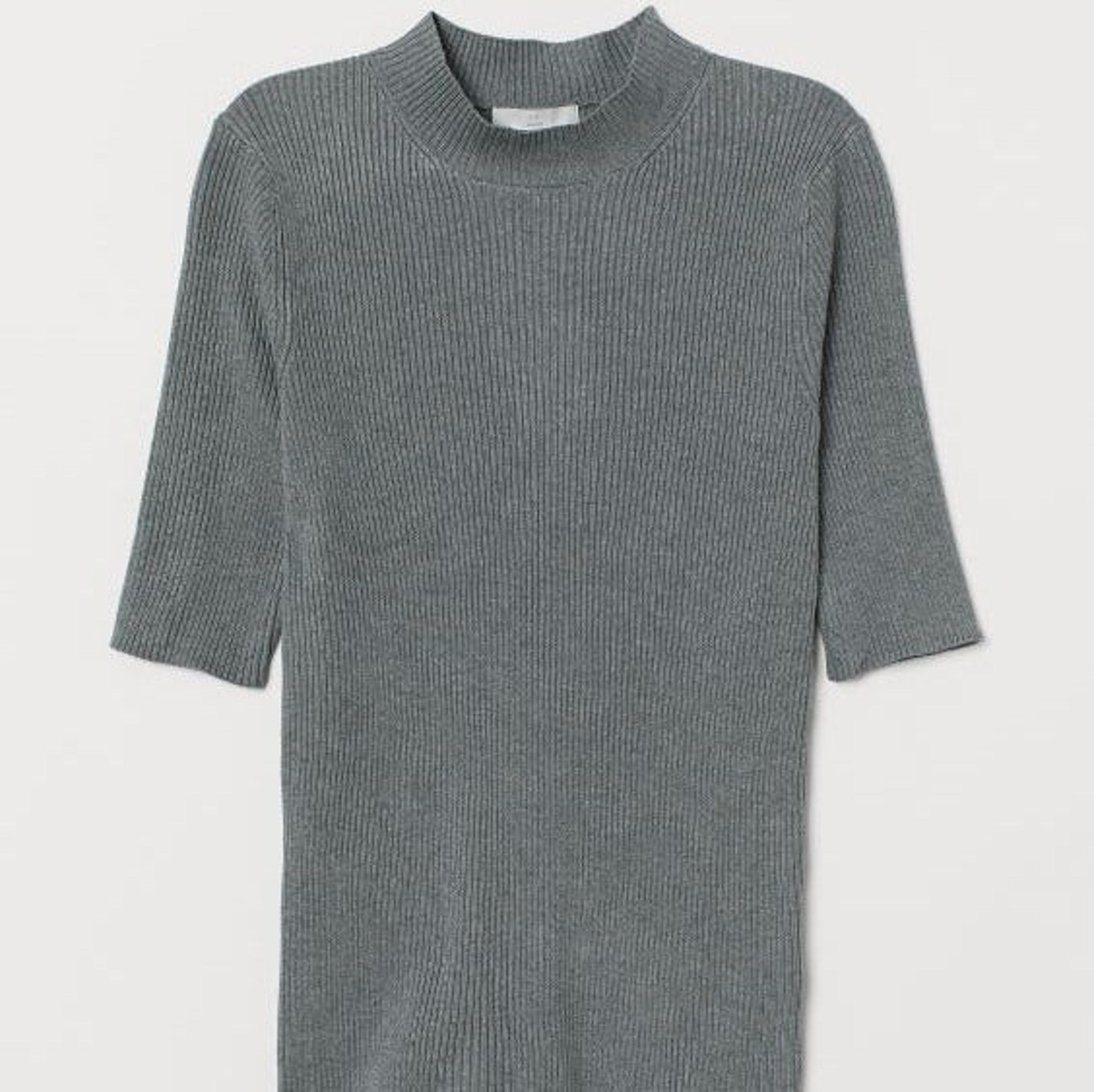 H&M Knit Mock Turtleneck Sweater Green