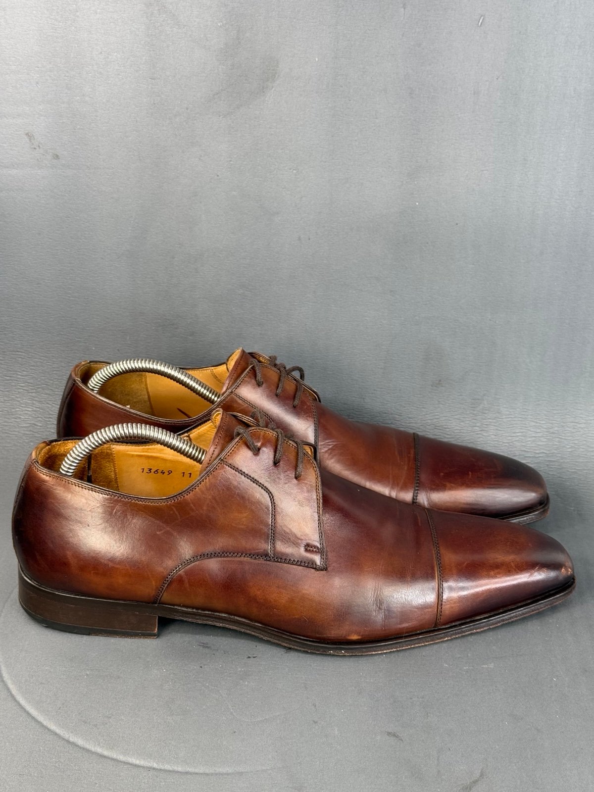 Magnanni brown leather cap-toe Oxford dress shoes men’s size 11
