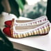 AGL Monika Red Capped Toe Ballet Flats NWOB