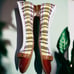AGL Monika Red Capped Toe Ballet Flats NWOB