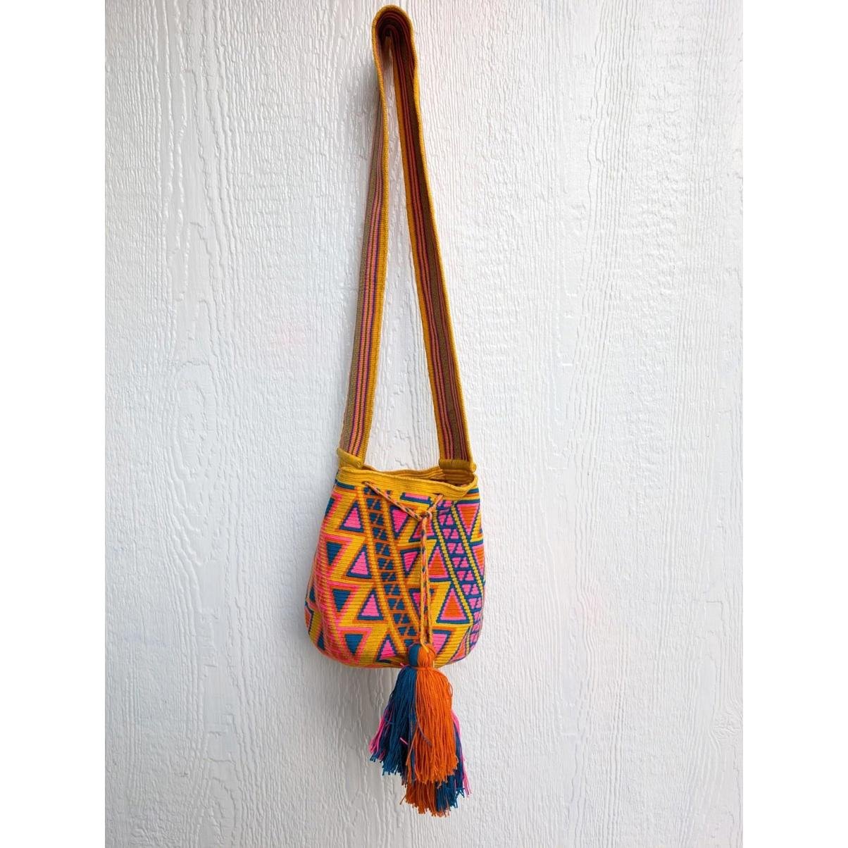 Handmade The Way U Wayuu Mochila Bag Colombian Tribal Colorful Boho Hippie
