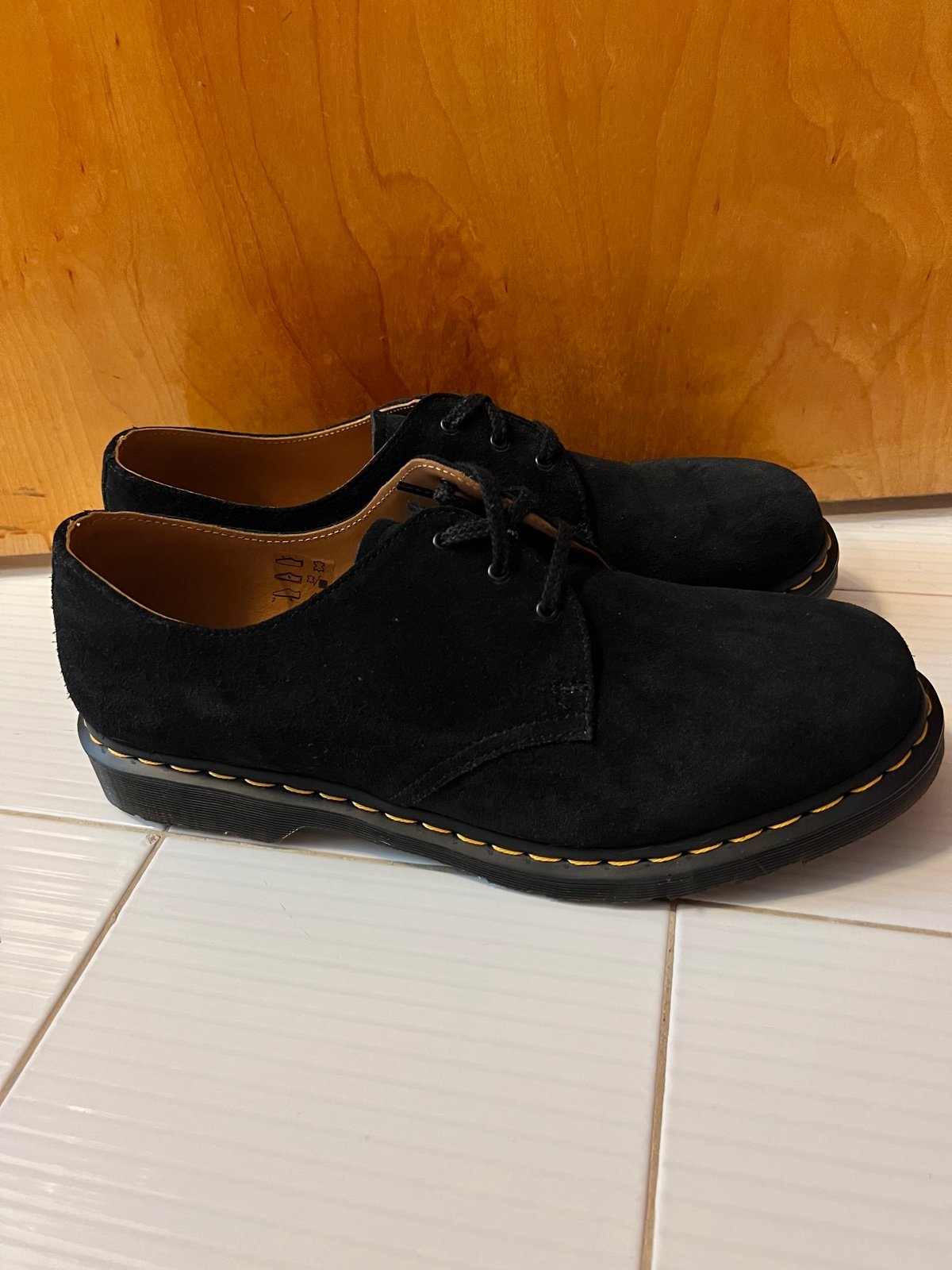 NEW Dr. Martens 1461 Shoe 3-Eye Oxford Shoes Black Suede Men 13