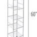 Honey-Can-Do BTH-03484 6 Tier Metal Tower Bathroom Shelf, 12.6â€ L x 11â€ W x 59