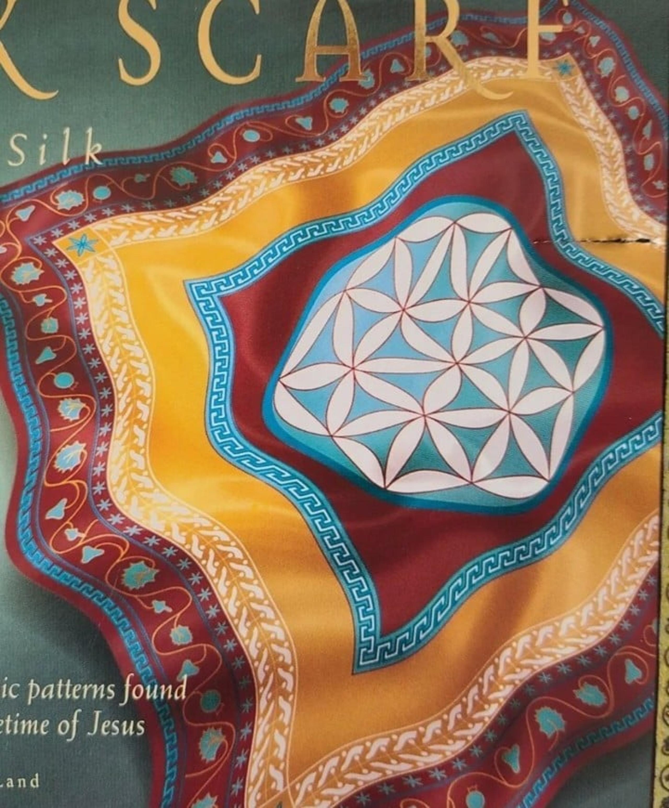 Genuine 100% Silk SHEBA silk scarf by Genesis Visions product of The Holy Land