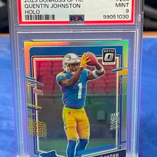 Rookie Quentin Johnston optic holo psa 9 chargers!!