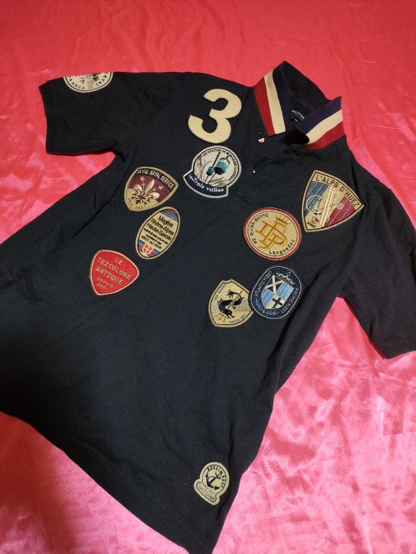 field/dream Polo Shirt with Patch, Size L, Navy Blue