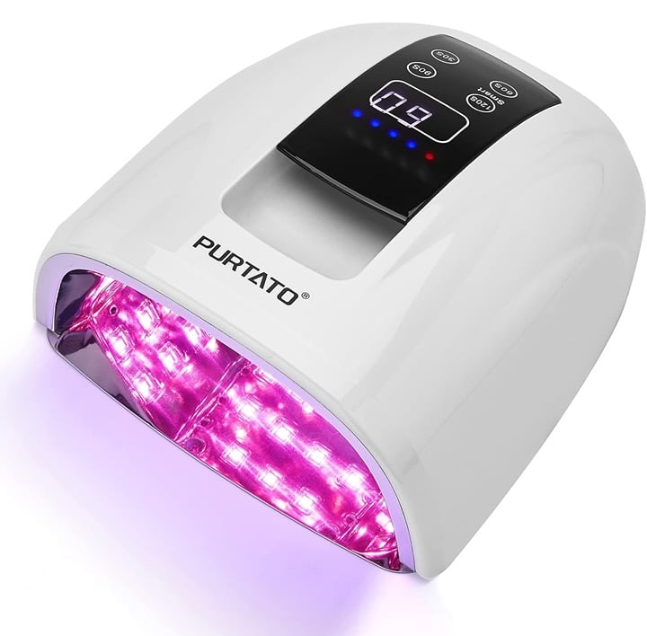 Professional Salon Rechargeable 90W UV LED Cordless Nail Lamp,45 lamp Beads