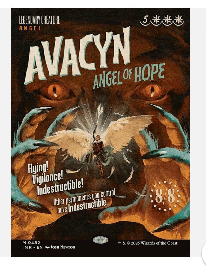 avacyn angel of hope foil, poster art from innistrad remastered (mint)