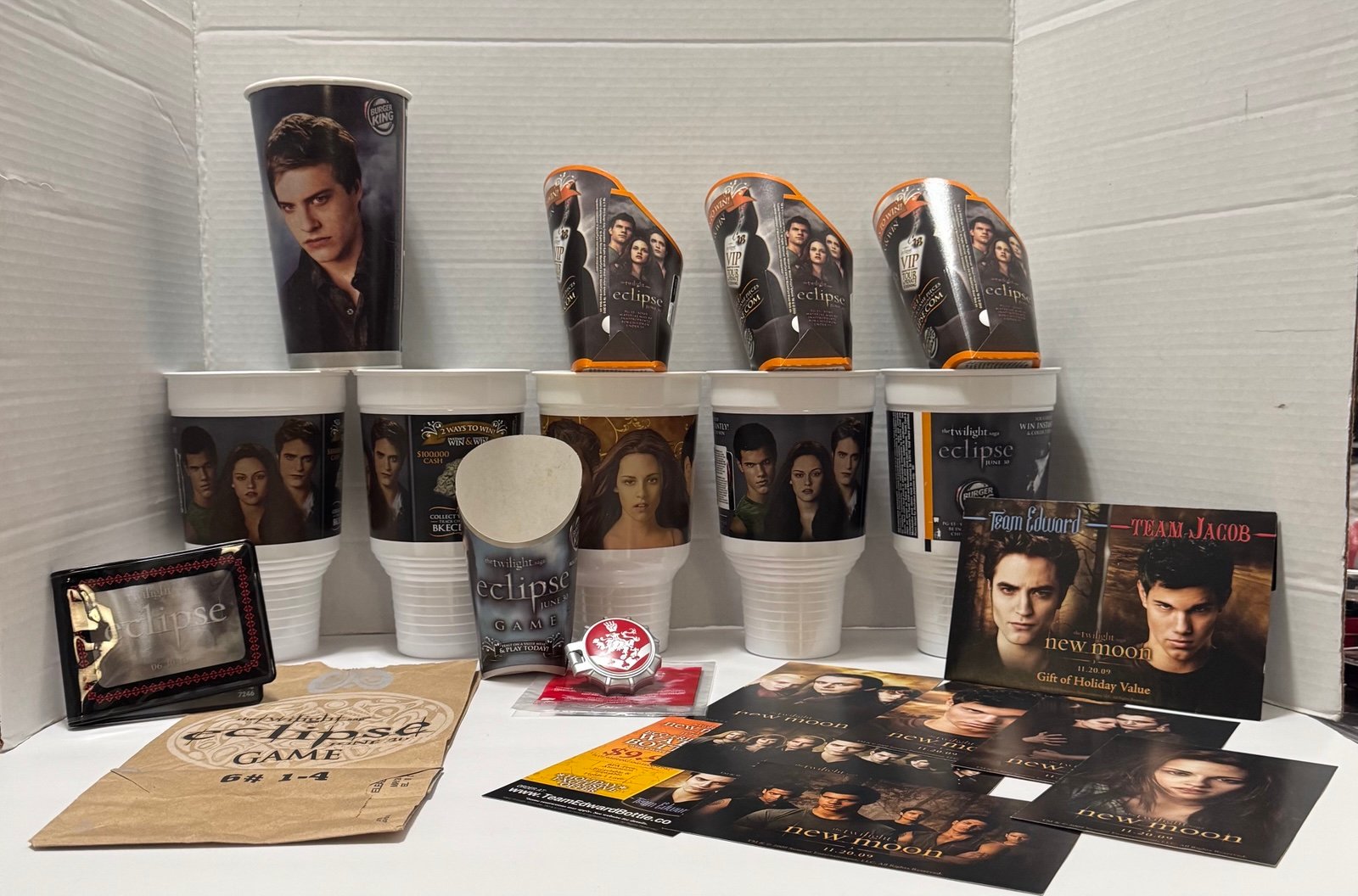 Twilight Saga Burger King Movie Tie In Merch lot