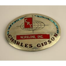 Wireline Inc Belt Buckle Turquoise Coral