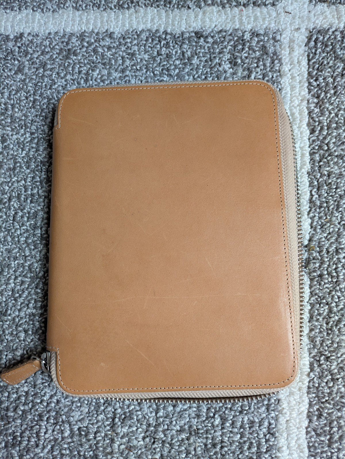 Galen Leather A5 Zippered Leather Portfolio