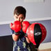 NIB NSG Punching Bag and Boxing Gloves Set for Kids - One Size, Red/Black