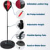 NIB NSG Punching Bag and Boxing Gloves Set for Kids - One Size, Red/Black