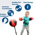 NIB NSG Punching Bag and Boxing Gloves Set for Kids - One Size, Red/Black