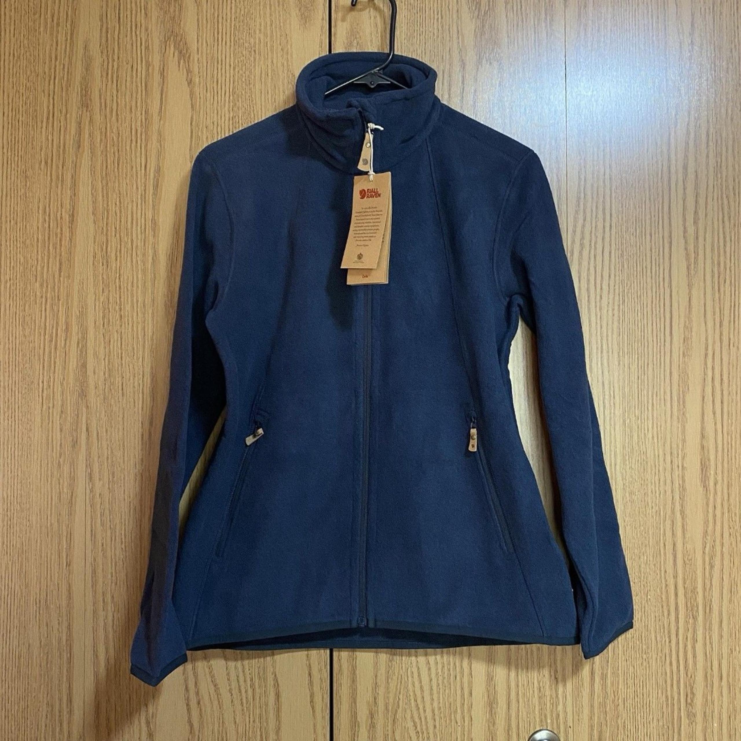 NWT Fjallraven Women’s Small Stina Fleece Full Zip Jacket Navy Blue